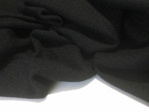 New High Class Designer Black Wool Boucle Jacquard Fabric 57" 147 cm Garment