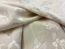 Load image into Gallery viewer, New Designer Gorgeous Cream Colour Floral Satin Jacquard Fabric Dress 61&#39;&#39;156cm