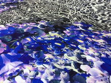 Load image into Gallery viewer, New High Class Designer Multicoloured Floral Leopard Print Scuba Fabric 58&quot;