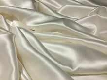 Load image into Gallery viewer, NEW Gorgeous High Class 100% Silk Ivory Crepe De Chine Satin Fabric 53&quot; 135 cm