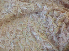 Load image into Gallery viewer, NEW Designer Nude Lace With Multicolored Flowers Stretch Lace Fabric Gorgeous