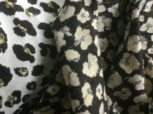 Load image into Gallery viewer, New Designer Reversible Leopard Elastane Metallic Jacquard Brocade Cloque Fabric