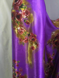 New Gorgeous Designer Soft Floral Satin Print Fabric 55''140cm Dress Art Garment