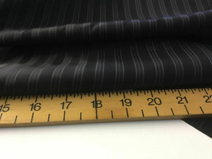 New Jet Black Designer Self Wide Stripe Jacquard Lining Fabric 62" 158cm Cloth