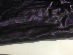 NEW Designer Purple Black colour Silky Soft Satin Abstract Print Fabric 58''148c
