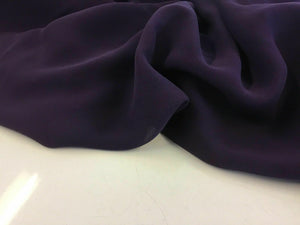 NEW French 100% Silk Purple Chiffon Fabric 44'' 113 cm Dress Scarf Valentino 9