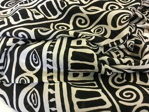 New Georgette Crepe Classic Greek Print Fabric 44''113cm Dress Cloth Blouse Sew