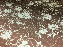 Load image into Gallery viewer, New Gorgeous High Class Designer Floral Satin Print Fabric Art Dress Garment