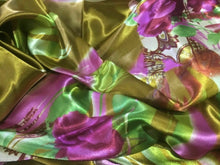 Load image into Gallery viewer, New Fabulous Designer Soft Floral Satin Print Fabric 57&#39;&#39;145cm Dress Art Garment
