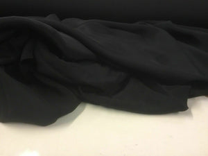 New Jet Black Pure Silk Marocain Crepe Fabric For Per 0.5 1/2 Metre Morocain