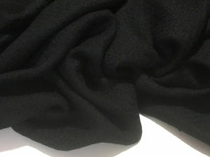 New High Class Designer Black Wool Boucle Jacquard Fabric 57" 147 cm Garment