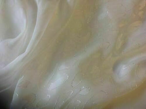 NEW Designer Silky Ivory Chiffon Burnout Fabric 58" 149 cm Bridal Dress Craft