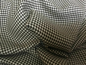 New Brown & Ivory Diamond Weave Dogtooth Wool Fabric 62" 158 cm Cloth Material