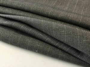 NEW Designer Grey colour Linen Herringbone Suiting Fabric 60"153cm Garment Craft