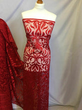 Load image into Gallery viewer, NEW Gorgeous Designer Red Burnout Lace Fabric 56” 144 cm Very Valentino