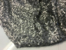Load image into Gallery viewer, NEW Designer Stretch Silver Sequins Fabric 56&#39;&#39; 144 cm Bridal Dress Cloth Party