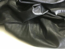 Load image into Gallery viewer, NEW Designer Jet Black Wet Look Stretch Like Leather Fabric  57’’147 cm Material