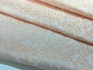 New Gorgeous Designer Pink Peach Floral Jacquard Brocade Fabric 50” 128 cm