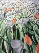Load image into Gallery viewer, NEW Designer Multicolored Silky Soft Poly Satin Floral Leopard Fabric 57&#39;&#39; 145cm