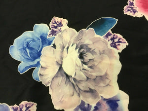 New Designer Multicolored Large Floral Scuba Fashion Fabric Cloth Material 55"