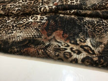 Load image into Gallery viewer, NEW High Class Designer Leopard Snake Print Lurex Chiffon Fabric 58&quot; 148 cm
