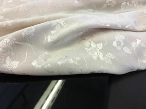 New Designer Gorgeous Cream Colour Floral Satin Jacquard Fabric Dress 61''156cm