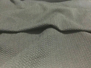 NEW Designer Jet Black Stretch Jacquard Crepe Jersey Fabric 50” 127 cm Material