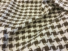 Load image into Gallery viewer, NEW Designer Natural/Brown Linen Dogtooth Suiting Fabric 60&quot; 153 cm Hounds tooth