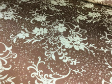 Load image into Gallery viewer, New Gorgeous High Class Designer Floral Satin Print Fabric Art Dress Garment