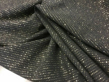 Load image into Gallery viewer, New Black Gold Colour Lurex Glitter 4 Ways Stretch Party Wear fabric Dress Dolce