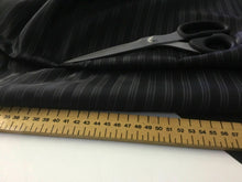 Load image into Gallery viewer, New Jet Black Designer Self Wide Stripe Jacquard Lining Fabric 62&quot; 158cm Cloth