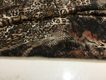 Load image into Gallery viewer, NEW High Class Designer Leopard Snake Print Lurex Chiffon Fabric 58&quot; 148 cm