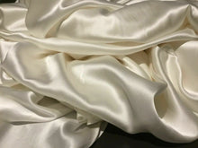 Load image into Gallery viewer, NEW Gorgeous High Class 100% Silk Ivory Crepe De Chine Satin Fabric 53&quot; 135 cm