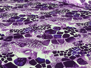 NEW High Class Designer Silky Stone Soft Satin Print Fabric As Seen On Catwalk 2