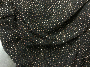 New Copper Colour Lurex Glitter 4 Ways Stretch Party Wear fabric Dress Dolce