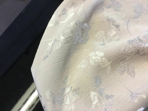 New Designer Gorgeous Cream Colour Floral Satin Jacquard Fabric Dress 61''156cm