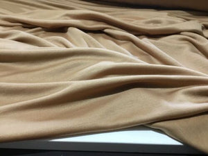 NEW Designer Cotton Silk Gold Beige Colour Smooth Stretch Jersey Fabric Dress