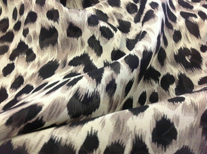 New Designer Multi Colour Chiffon Leopard Cheetah Print Fabric 58"148cm Dress Yy