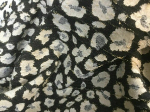 New Designer Reversible Leopard Elastane Metallic Jacquard Brocade Cloque Fabric