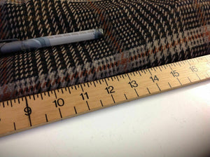 NEW Designer Multi Colour Large Check Wool Fabric 59" 151 cm Seen Online Catwalk