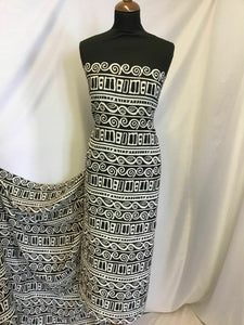 New Georgette Crepe Classic Greek Print Fabric 44''113cm Dress Cloth Blouse Sew