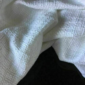 NEW Designer White Colour Wool Boucle Fabric 60" 153 cm Seen On Designer Catwalk