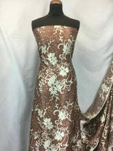 Load image into Gallery viewer, New Gorgeous High Class Designer Floral Satin Print Fabric Art Dress Garment