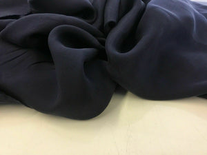 NEW Designer Navy Colour 100% Caitlyn Silk Fabric Cloth 50’’ 127 cm Sew Craft Ps