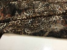 Load image into Gallery viewer, NEW High Class Designer Leopard Snake Print Lurex Chiffon Fabric 58&quot; 148 cm
