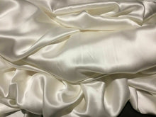 Load image into Gallery viewer, NEW Gorgeous High Class 100% Silk Ivory Crepe De Chine Satin Fabric 53&quot; 135 cm