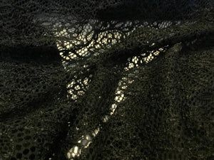 NEW Jet Black Stretch Crochet Floral Lace Fabric 63" 161cm Cloth Dress Material
