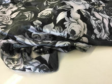 Load image into Gallery viewer, NEW Designer Silky Soft Poly Satin Rose Leaf Print Fabric 58&quot; 149 cm Dress Craft
