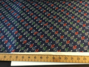 NEW Multicolour Classic Print Panel 100% Silk Lining Fabric 40" High Class Cloth
