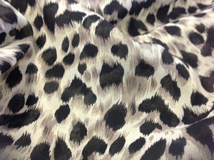 New Designer Multi Colour Chiffon Leopard Cheetah Print Fabric 58"148cm Dress Yy